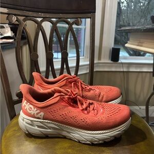 Hoka Women's Vibrant Coral Athletic Shoes